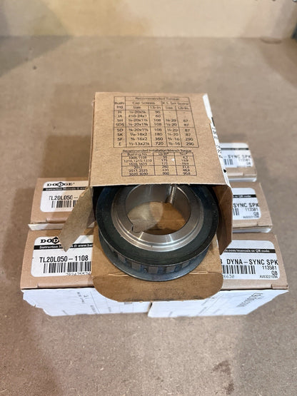 Lot of 6-NEW Baldor Dodge 113581 Dyna-Sync Pulley Part TL20L050-1108