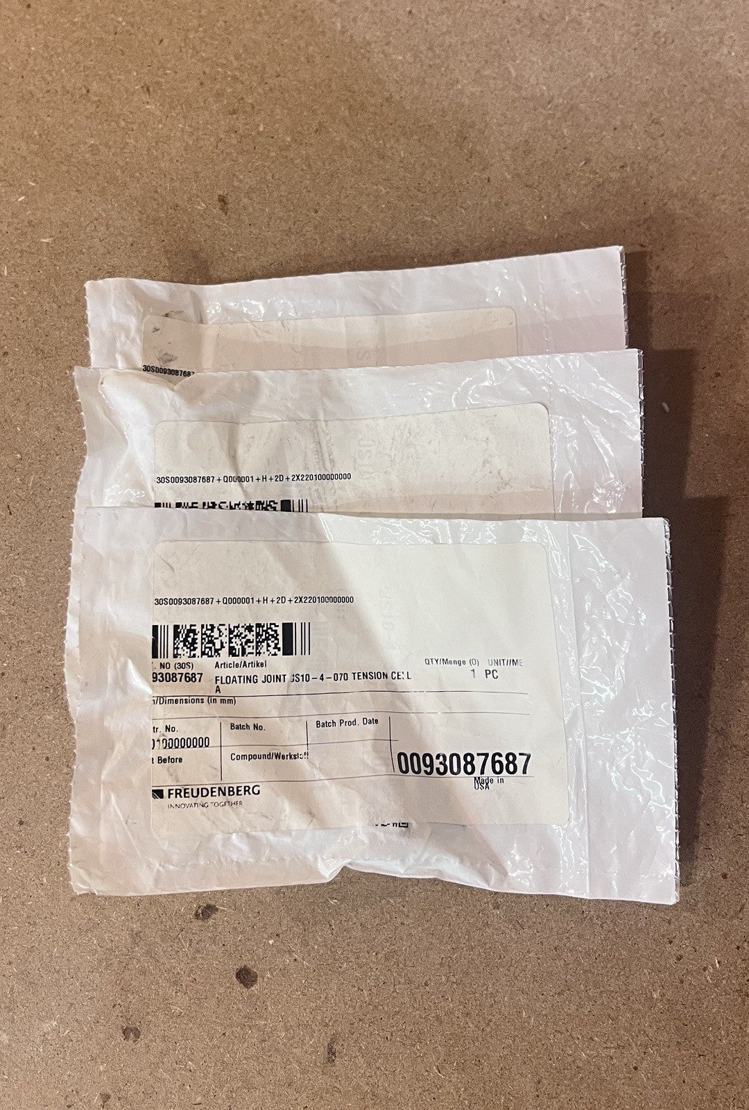 SMC JS10-4-070 Floating Joint Tension Cell Lot of 3