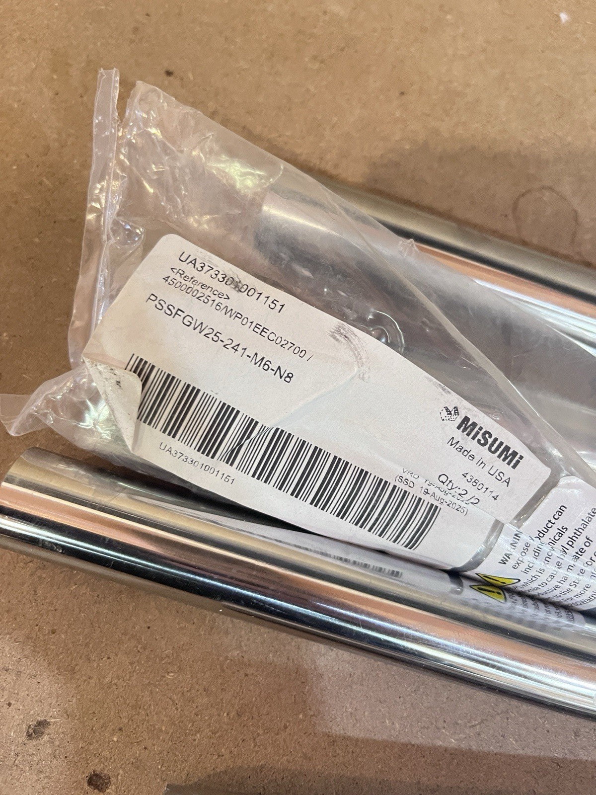 ⁠FWS 10000030 Shaft for Lift Station Precision Machined Threaded Shafting⁠ 2Pcs