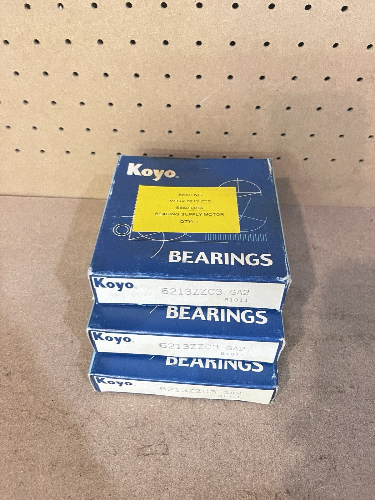 ⁠3 Pack Koyo 6213ZZC3 GA2 Deep Groove Ball Bearings JTEKT Japan