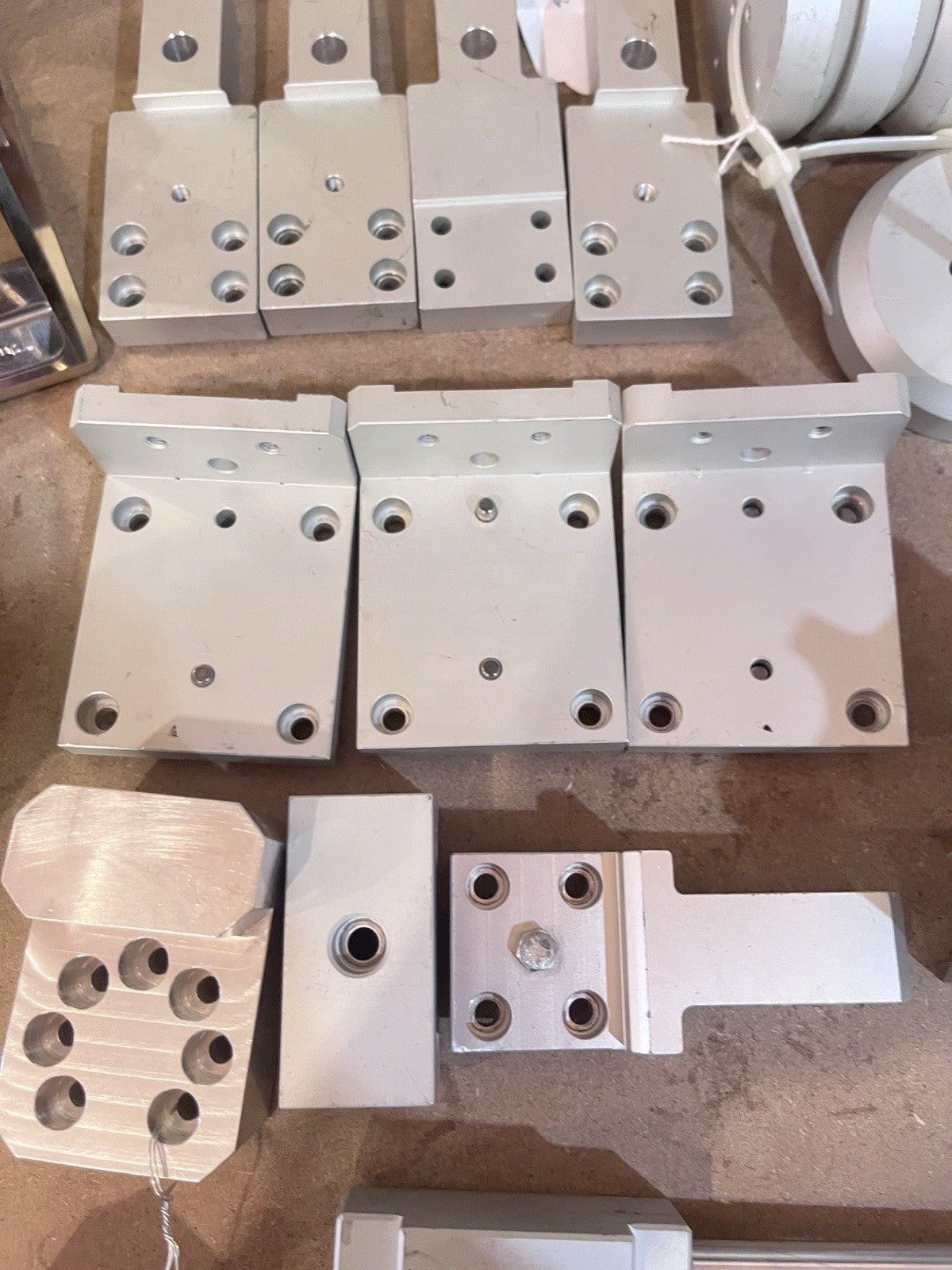 CNC Machined Aluminum Components Lot Mounting Plates Cylinder Brackets DIY