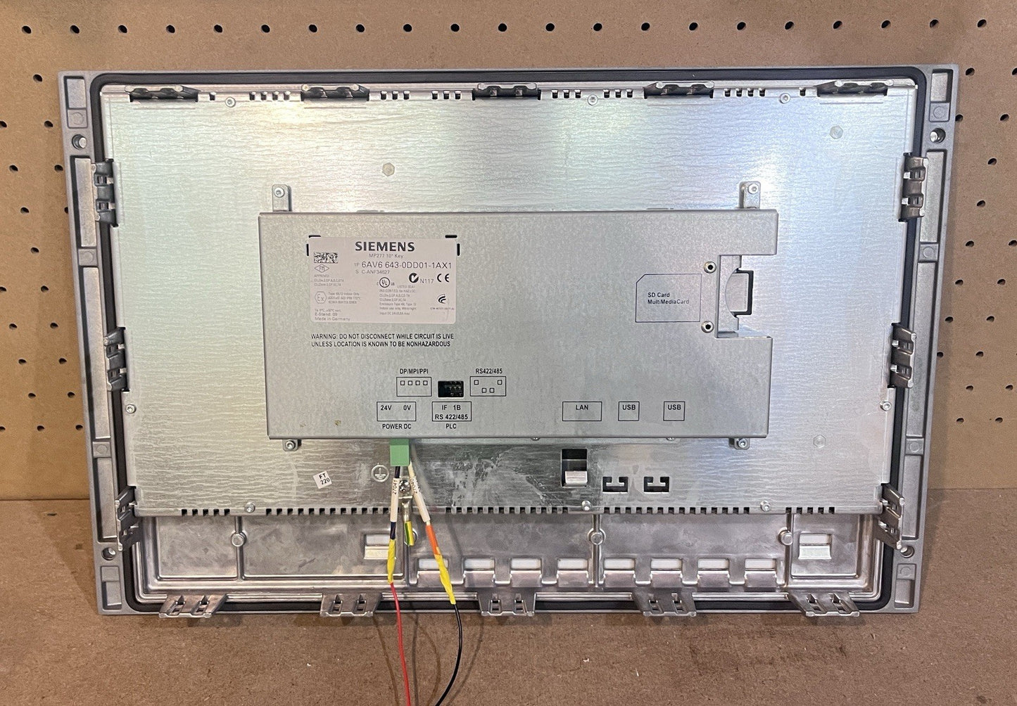 Siemens 6AV6643-0DD01-1AX1 6AV66430DD011AX1 MP277 10" Key Panel Tested w/Card