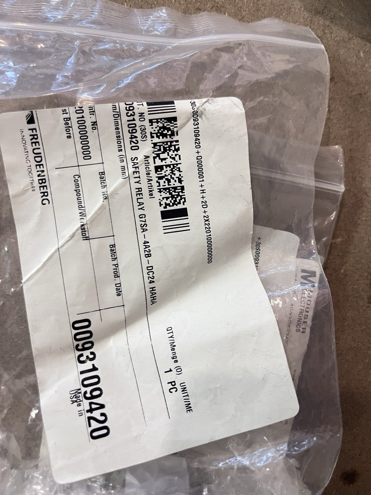 Lot of 9 Omron G7SA-4A2B DC24V Slim Safety Relay 6PST (4NO/2NC) NIB/Unused