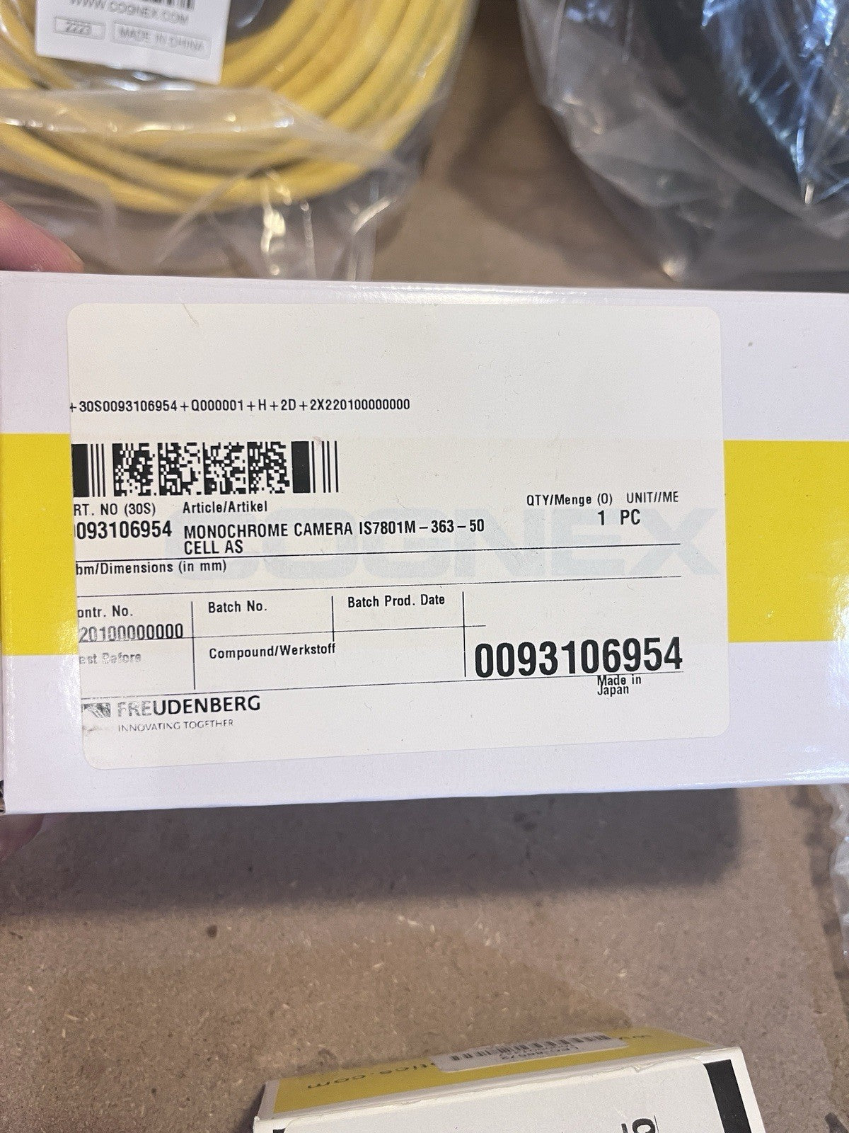 Cognex IS7801M-363-50 Vision Camera Kit 25mm Lens Cables Precision Stage
