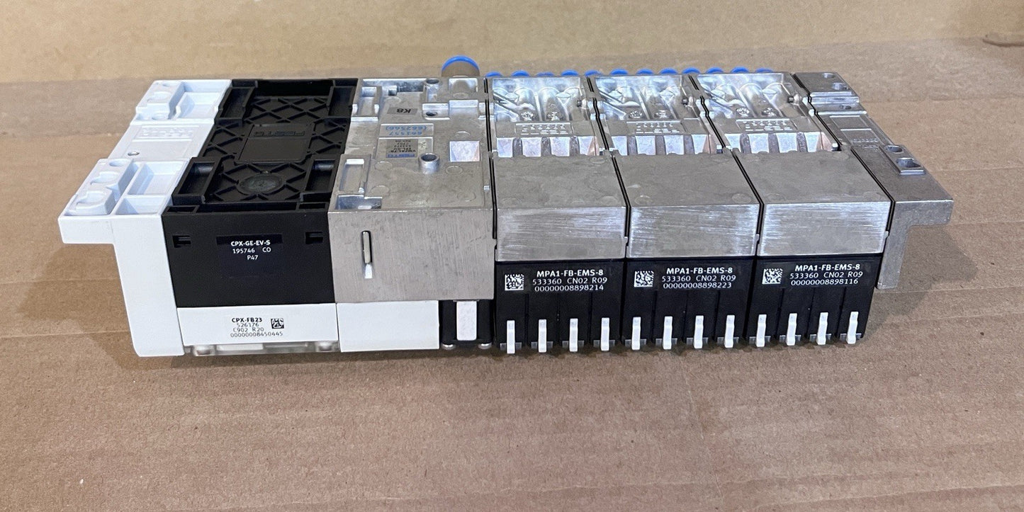 Festo CPX-FB23 526176 Valve Terminal w/ 3x MPA1-FB-EMS-8 533360 12 Stations⁠