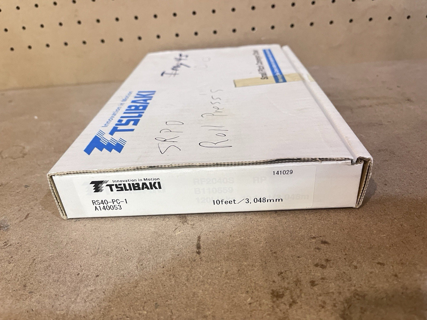 TSUBAKI RS40-PC-1 Poly-Steel Roller Chain 10 Feet Lube-Free Stainless Plastic