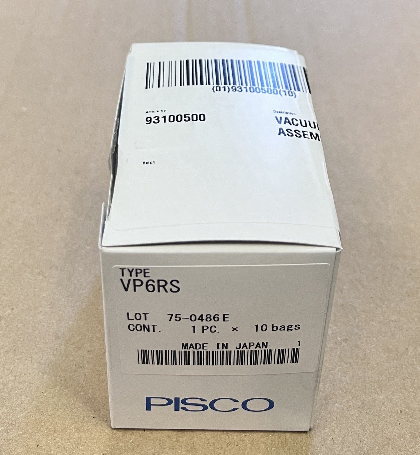 TitlePISCO VP6RS Vacuum Pad Rubber Flat Type with Ribs Lot of 10 Pcs NOS