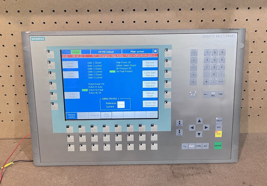 Siemens 6AV6643-0DD01-1AX1 6AV66430DD011AX1 MP277 10" Key Panel Tested w/Card