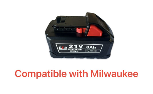 JP40 8.0Ah High Capacity Battery Compatible with Milwaukee M18 Series – Fast Delivery & 15-Month Guarantee