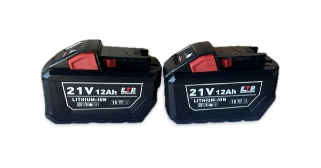12.0Ah  JP40 Ultra High Capacity Battery Compatible with Milwaukee M18 Tools – Premium Cells & 15-Month Warrant