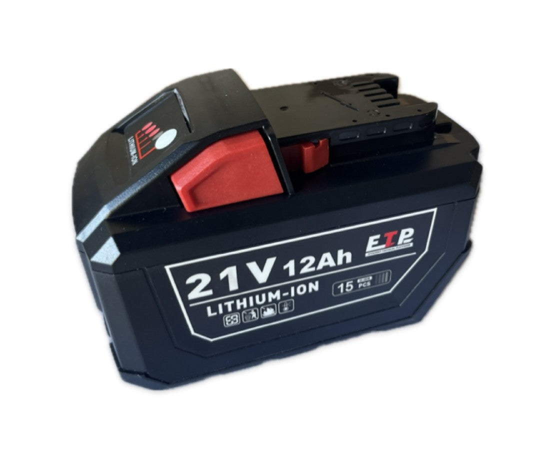 12.0Ah  JP40 Ultra High Capacity Battery Compatible with Milwaukee M18 Tools – Premium Cells & 15-Month Warrant