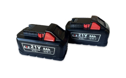 JP40 two pack 8.0Ah High Capacity Battery Compatible with Milwaukee M18 Series – Fast Delivery & 15-Month Guarantee